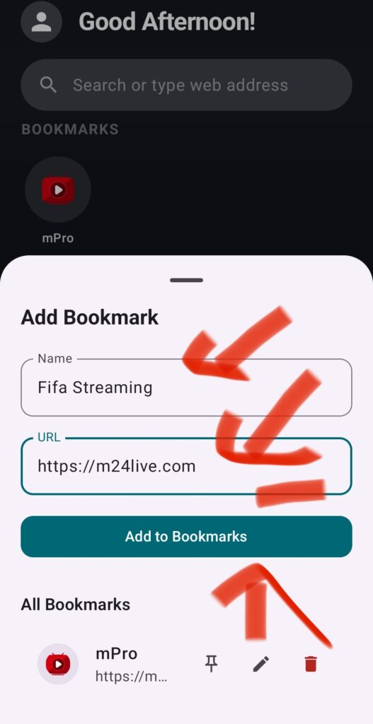 set the address